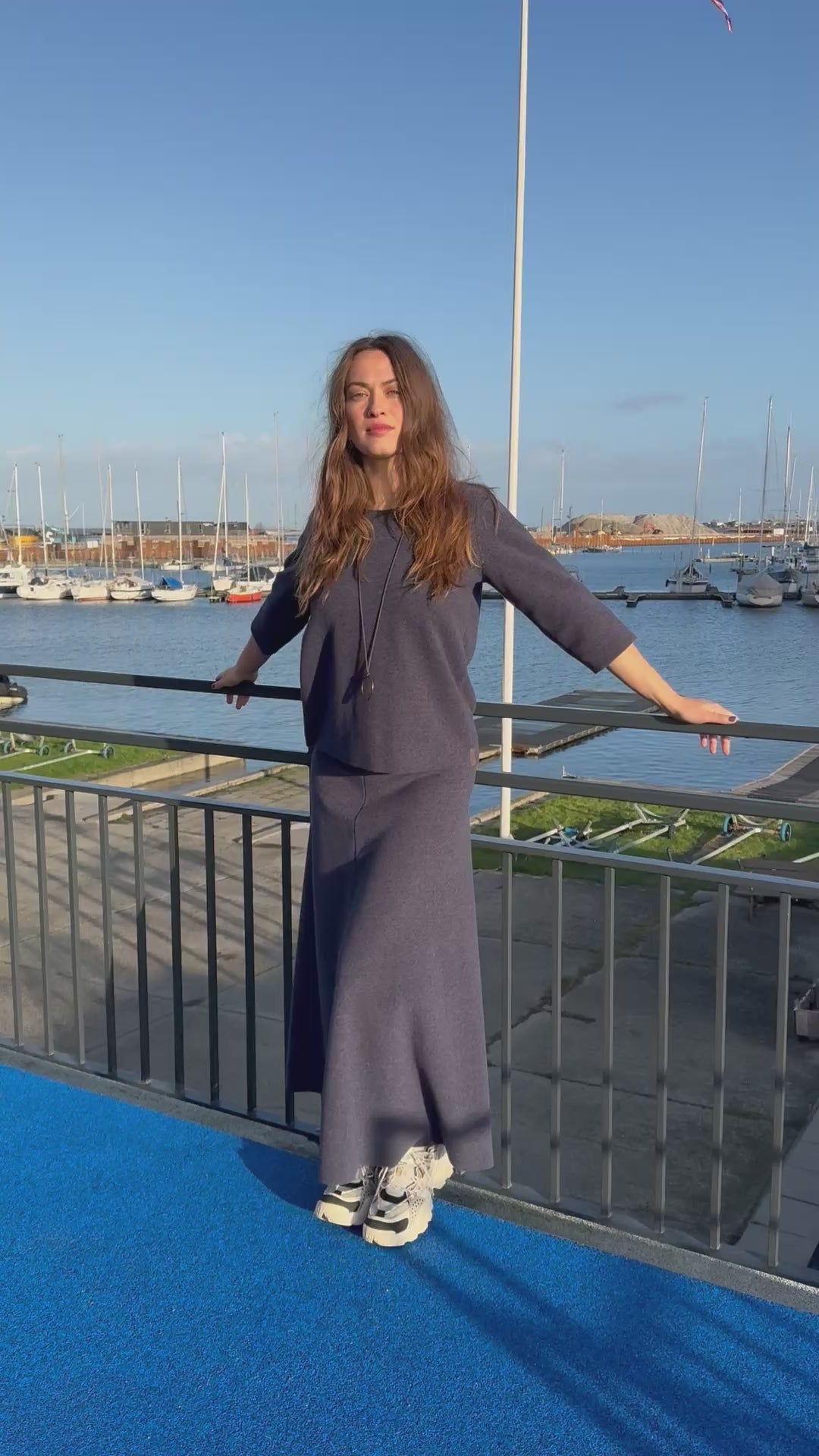 HENRIETTE STEFFENSEN COPENHAGEN SKIRT - 3256 NEDERDELE EVENING BLUE 690