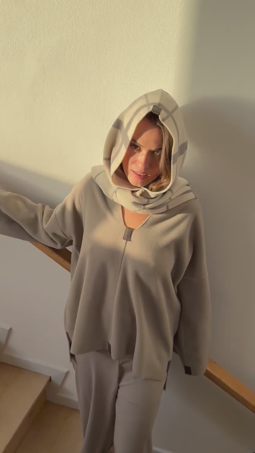 HENRIETTE STEFFENSEN COPENHAGEN SCARF W/ HOOD - 4127P SCARFS CLAN PRINT KIT 780