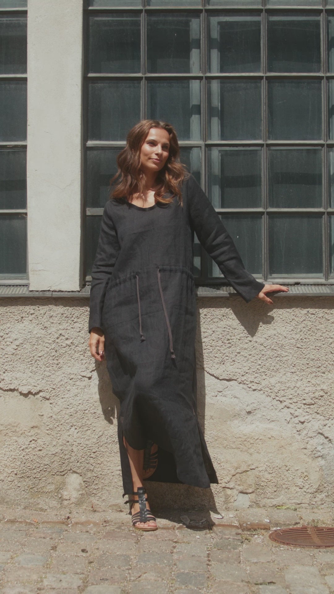 HENRIETTE STEFFENSEN COPENHAGEN MAXI DRESS - 83004 KJOLER BLACK 900