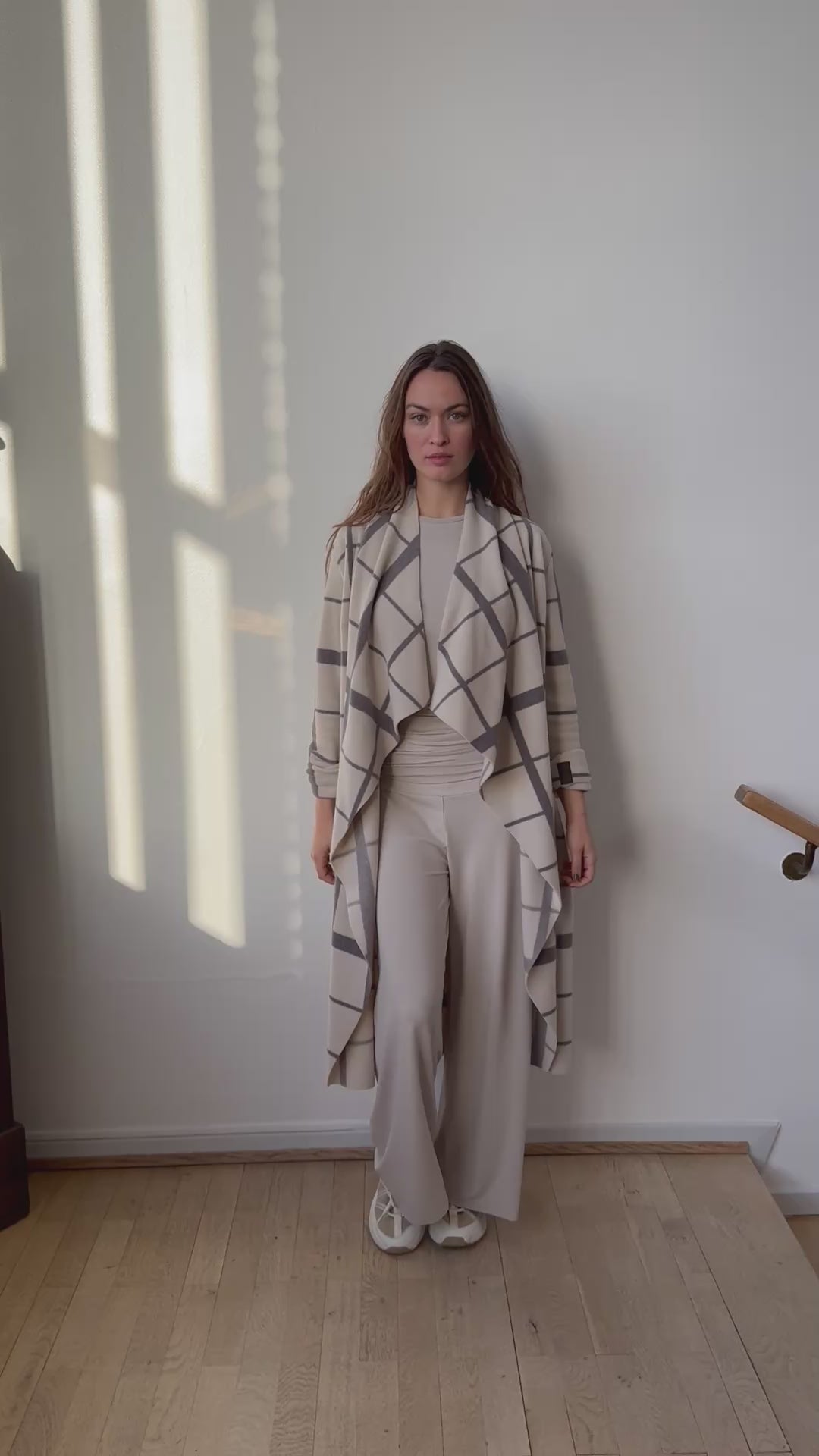 HENRIETTE STEFFENSEN COPENHAGEN LONG CARDIGAN W/ "WATERFALL" - 7131P CARDIGANS CLAN PRINT KIT 780