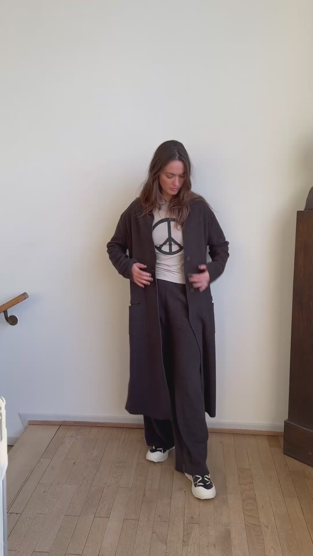 HENRIETTE STEFFENSEN COPENHAGEN LONG CARDIGAN - 7162 CARDIGANS CHOKOLATE 844