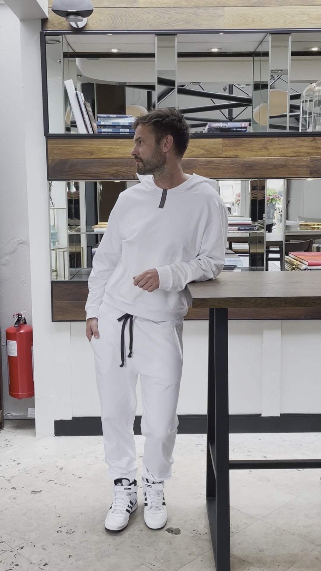 CARL BY STEFFENSEN COPENHAGEN HOODIE SWEAT - 1032C BLOUSES & SWEATERS WHITE 816