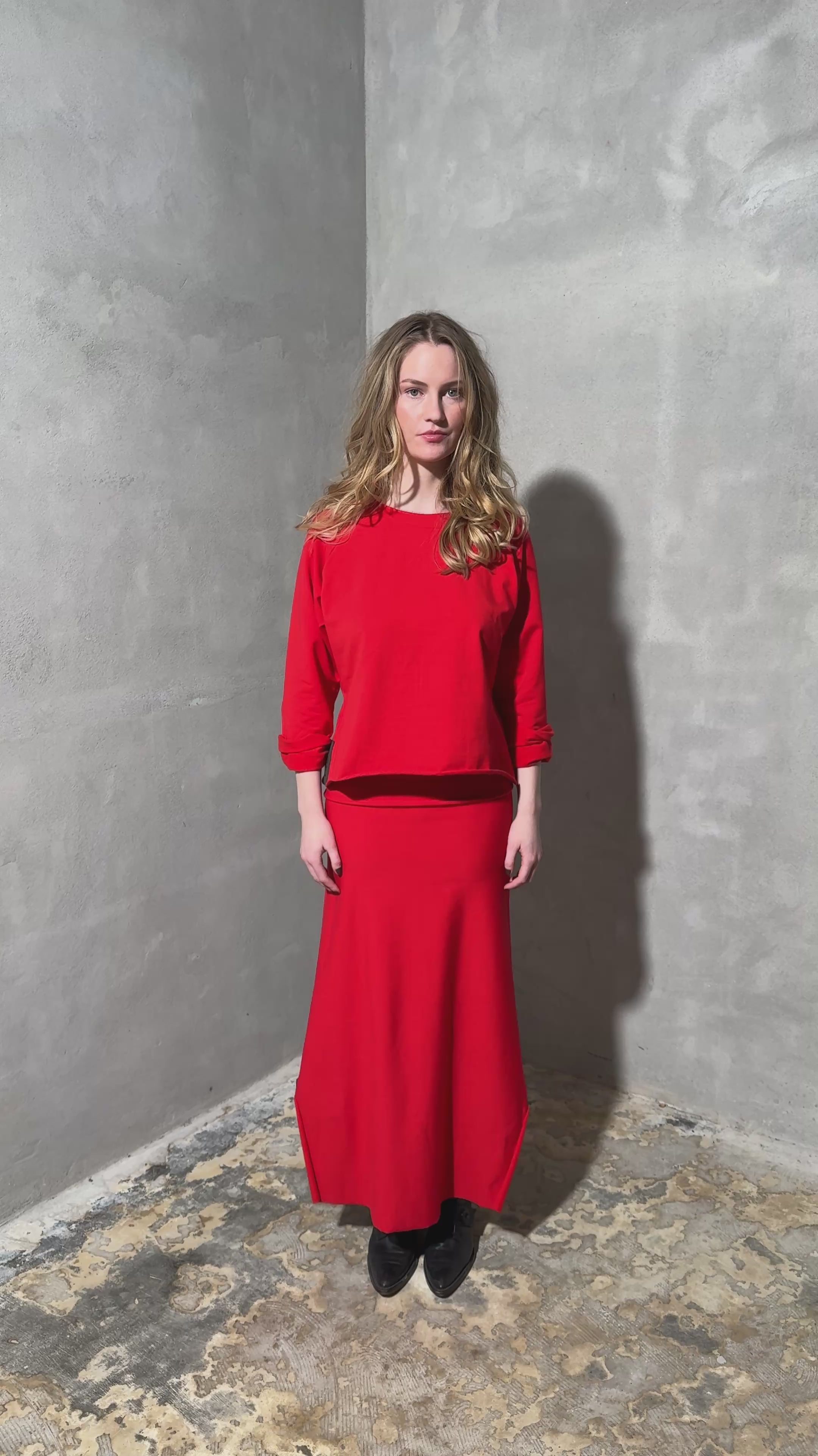 HENRIETTE STEFFENSEN COPENHAGEN SKIRT LONG - 73012 NEDERDELE TOMATO 845