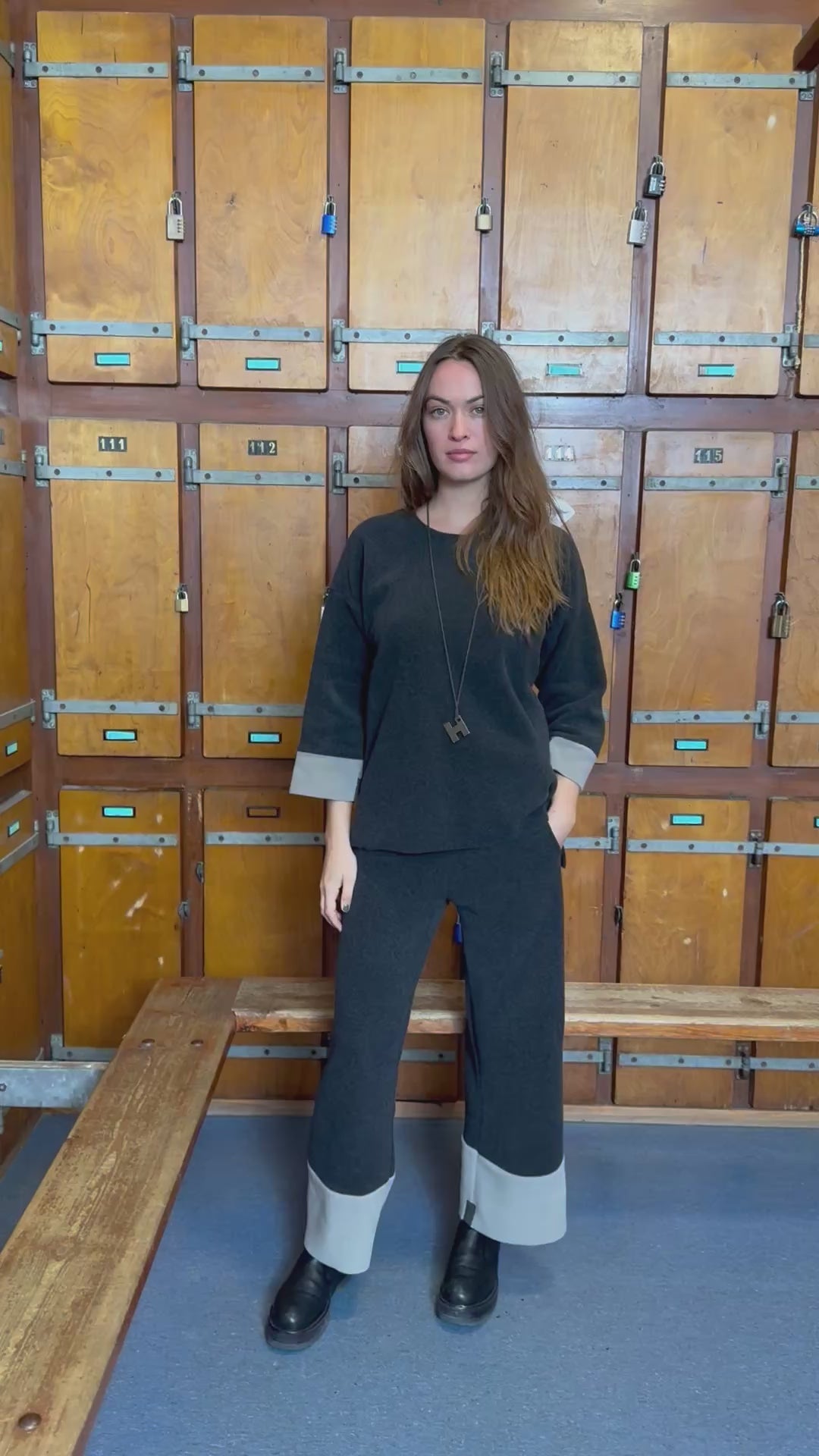 HENRIETTE STEFFENSEN COPENHAGEN FLARE TROUSERS 2 colored - 2119 BUKSER SB/ELEPHANT 325