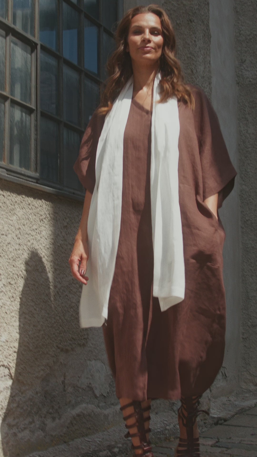 HENRIETTE STEFFENSEN COPENHAGEN LONG DRESS - 83001 KJOLER CHOCOLATE 844