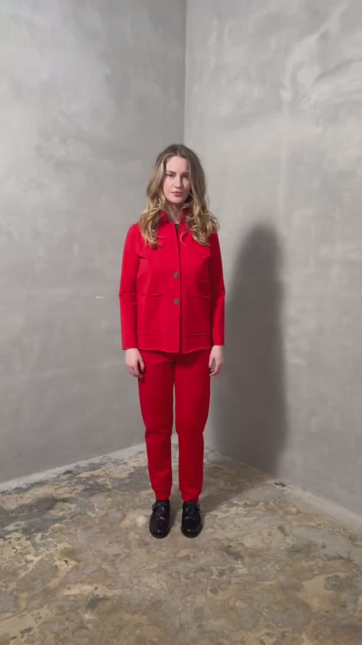 HENRIETTE STEFFENSEN COPENHAGEN SAFARI JACKET - 77004 CARDIGANS TOMATO 845