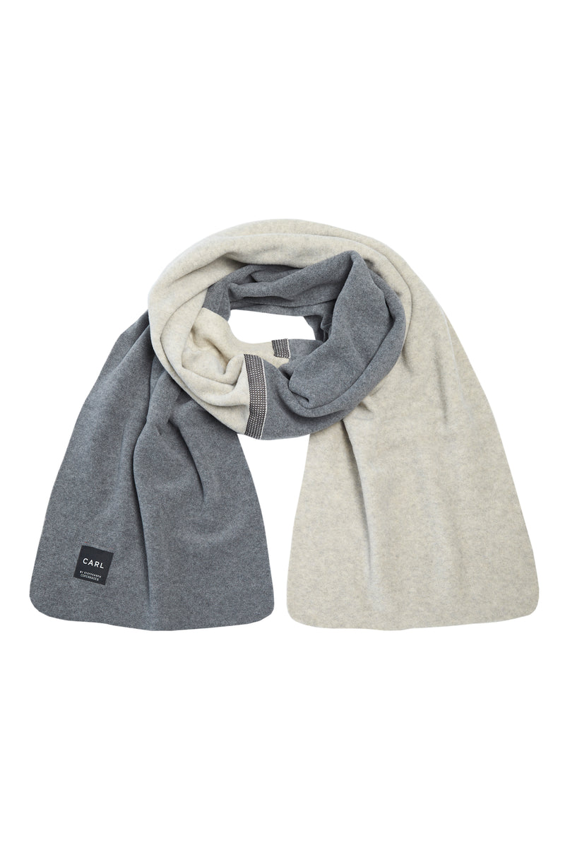 CARL BY STEFFENSEN COPENHAGEN SCARF IN SOFT FLEECE - 1004C SCARFS GREY/SAND 940