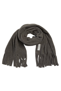 SCARF WITH FRINGES - 4077 - BARK