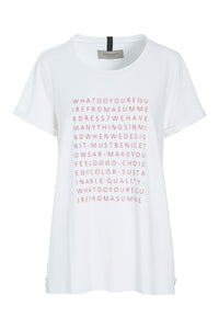 T-SHIRT WITH PRINT - 96061 - WHITE