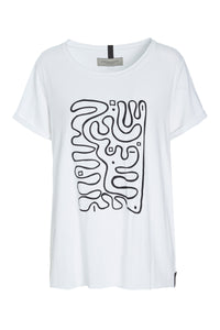 T-SHIRT WITH PRINT - 96063 - WHITE